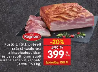 Interspar Regnum Füstölt főtt préselt császárszalonna 10dkg ajánlat