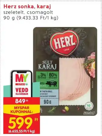 Interspar Herz sonka karaj 90g ajánlat