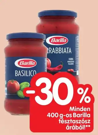 Interspar Minden 400 g os Barilla tésztaszósz árából ajánlat