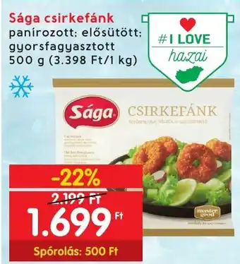 Sága csirkefánk 500g