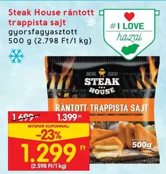 Interspar Steak House rántott trappista sajt 500g ajánlat