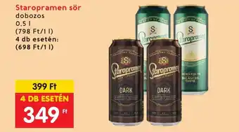Interspar Staropramen sör 0,5l ajánlat