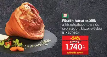 Spar Füstölt hátsó csülök 1 kg ajánlat