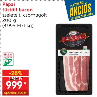 Spar Pápai füstölt bacon 200 g ajánlat