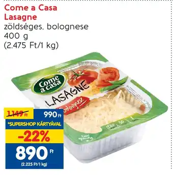 Spar Come a Casa Lasagne 400 g ajánlat