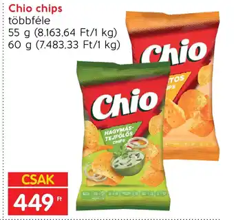 Spar Chio chips 55 / 60 g ajánlat