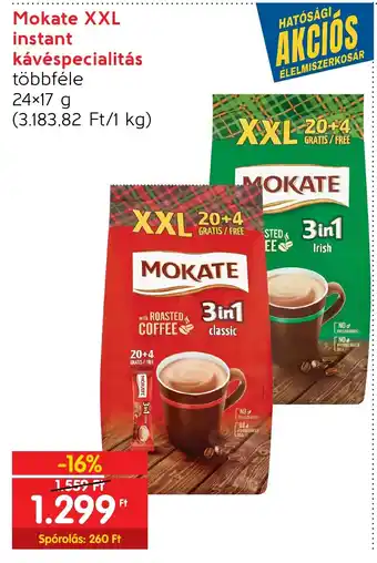 Spar Mokate XXL instant kávéspecialitás 24 x 17 g ajánlat