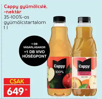 Spar Cappy gyümölcslé, -nektár 1 l ajánlat
