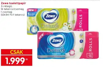 Spar Zewa toalettpapír 16 tekercs ajánlat