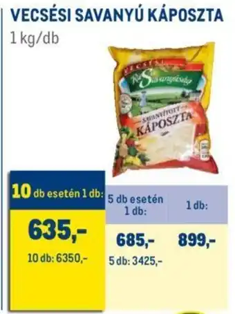 VECSÉSI SAVANYÚ KÁPOSZTA 1 kg