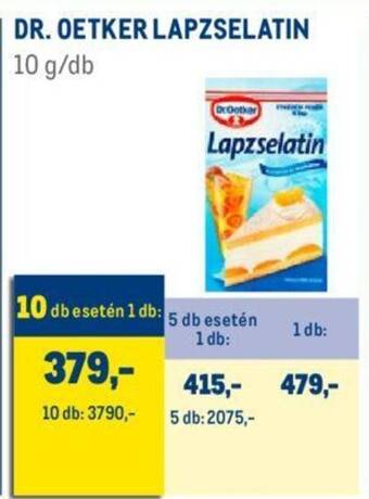 Metro DR OETKER LAPZSELATIN 10 g ajánlat