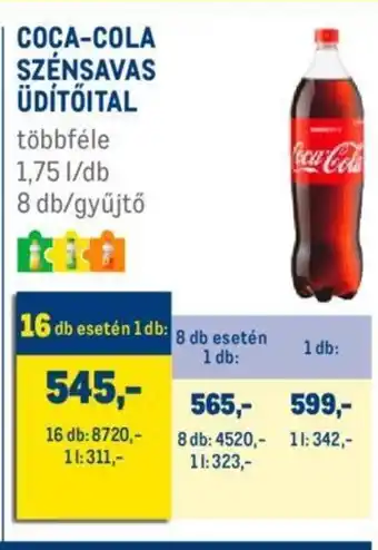Metro COCA COLA SZÉNSAVAS ÜDÍTŐITAL 1,75l ajánlat