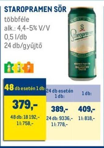 Metro STAROPRAMEN SÖR 0,5l ajánlat