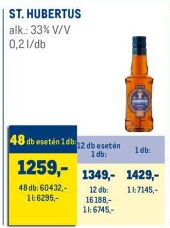 Metro ST HUBERTUS 0,2l ajánlat