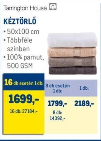 Metro Tarrington House KÉZTÖRLŐ ajánlat