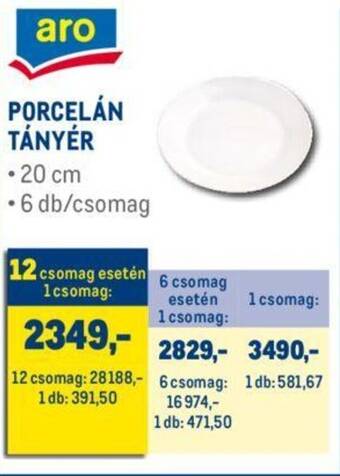 Metro aro PORCELÁN TÁNYÉR ajánlat
