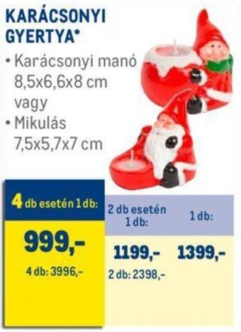 Metro KARÁCSONYI GYERTYA ajánlat