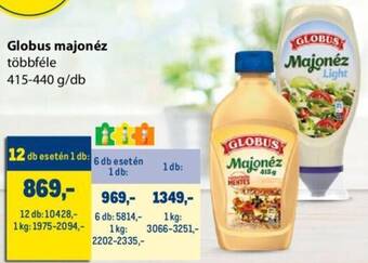Metro Globus majonéz 440g ajánlat