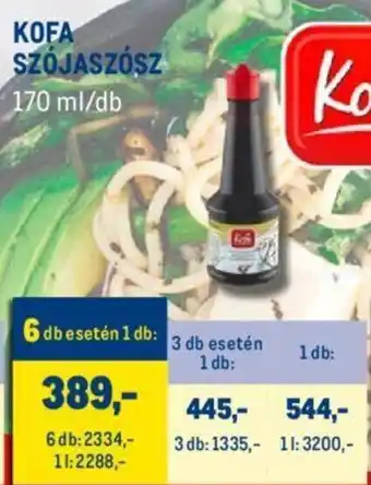 Metro KOFA SZÓJASZÓSZ 170ml ajánlat