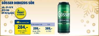 Metro GÖSSER DOBOZOS SÖR 0,5l ajánlat