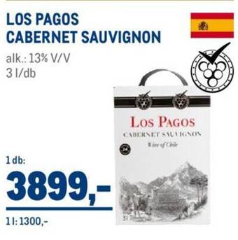 Metro LOS PAGOS CABERNET SAUVIGNON 3l ajánlat