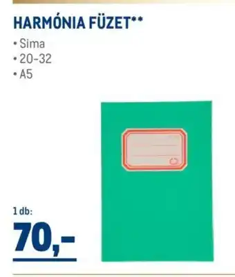 HARMÓNIA FÜZET 1 db