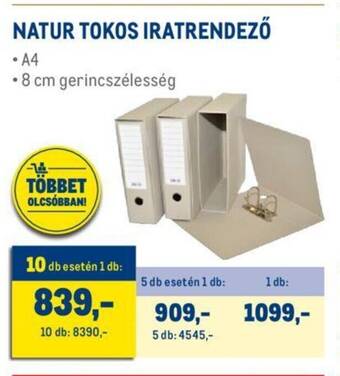 Metro NATUR TOKOS IRATRENDEZŐ 1 db ajánlat