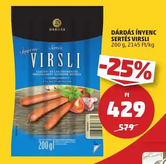 PENNY DÁRDÁS ÍNYENC SERTÉS VIRSLI 200 g ajánlat