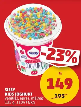 PENNY SISSY KIDS JOGHURT 135 g ajánlat