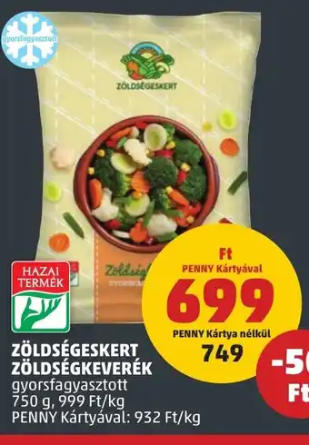 PENNY ZÖLDSÉGESKERT ZÖLDSÉGKEVERÉK 750 g ajánlat
