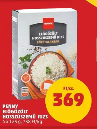 PENNY PENNY ELŐGŐZÖLT HOSSZÚSZEMŰ RIZS 4 x 125 g ajánlat