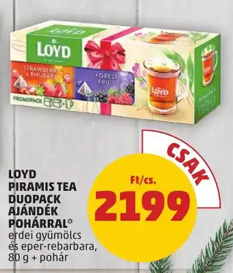 PENNY LOYD PIRAMIS TEA DUOPACK AJÁNDÉK POHÁRRAL 80 g + pohár ajánlat