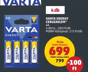 PENNY VARTA ENERGY CERUZAELEM 4 db ajánlat