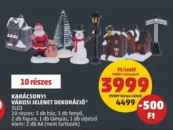 PENNY KARÁCSONYI VÁROSI JELENET DEKORÁCIÓ 10 részes ajánlat