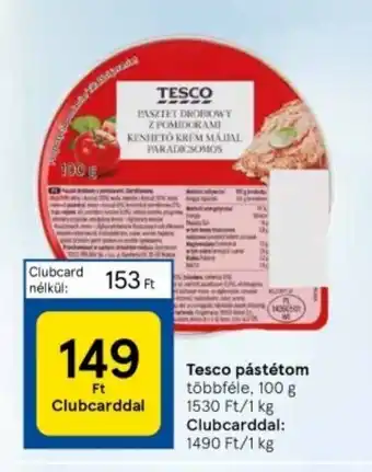 Tesco Tesco pástétom 100 g ajánlat