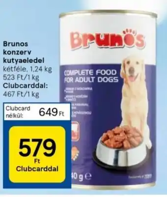 Tesco Brunos konzerv kutyaeledel 1,24 kg ajánlat