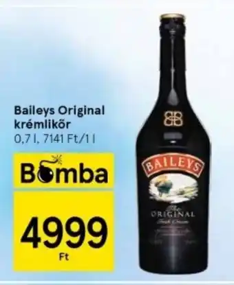 Tesco Baileys Original krémlikőr 0,7 l ajánlat