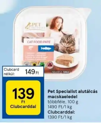Tesco Pet Specialist alutálcás macskaeledel 100 g ajánlat