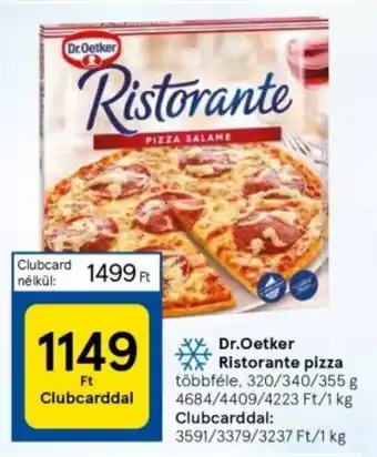 Tesco Dr.Oetker Ristorante pizza 320 - 355 g ajánlat