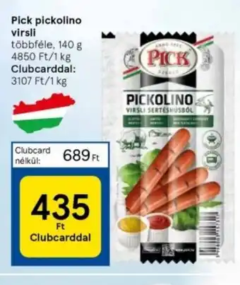 Tesco Pick pickolino virsli 140 g ajánlat