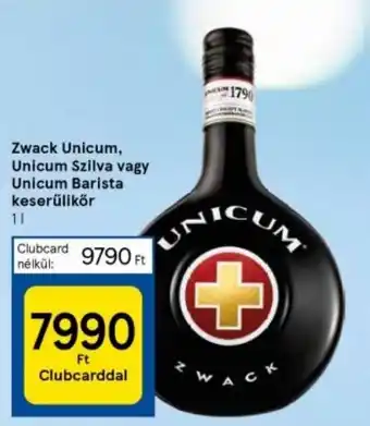 Tesco Zwack Unicum, Unicum Szilva stb. 1 l ajánlat