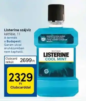 Tesco Listerine szájvíz 1 l ajánlat