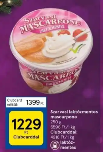 Tesco Szarvasi laktózmentes mascarpone 250 g ajánlat