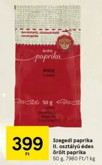 Szegedi paprika II. osztályú édes örölt paprika 50 g
