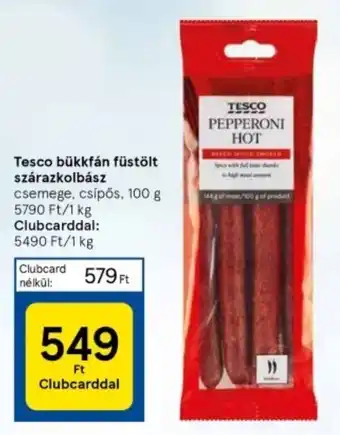Tesco bükkfán füstölt szárazkolbász 100 g