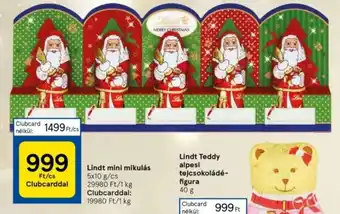 Tesco Lindt mini mikulás 5x10 g ajánlat