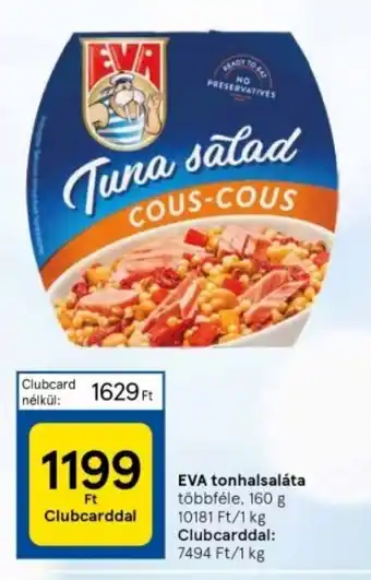 Tesco EVA tonhalsaláta 160 g ajánlat