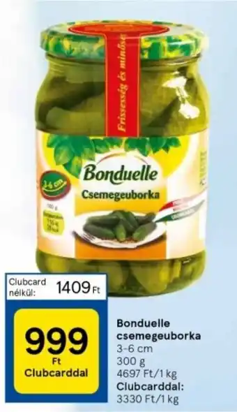 Tesco Bonduelle csemegeuborka 300 g ajánlat