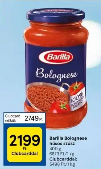 Tesco Barilla Bolognese húsos szósz 400 g ajánlat