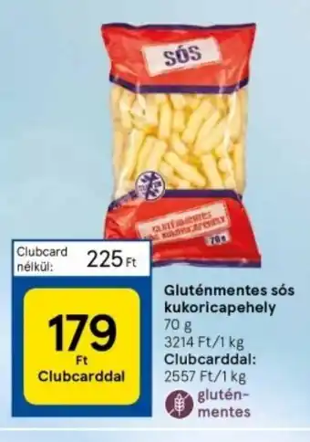 Tesco Gluténmentes sós kukoricapehely 70 g ajánlat